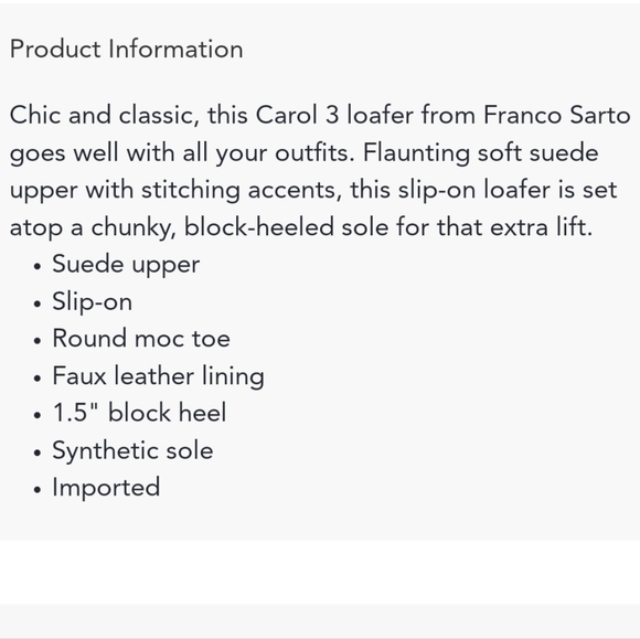 NWOT Franco Sarto Carol 3 Genuine Suede Loafers in Black Sz. 9.5 - Picture 12 of 13